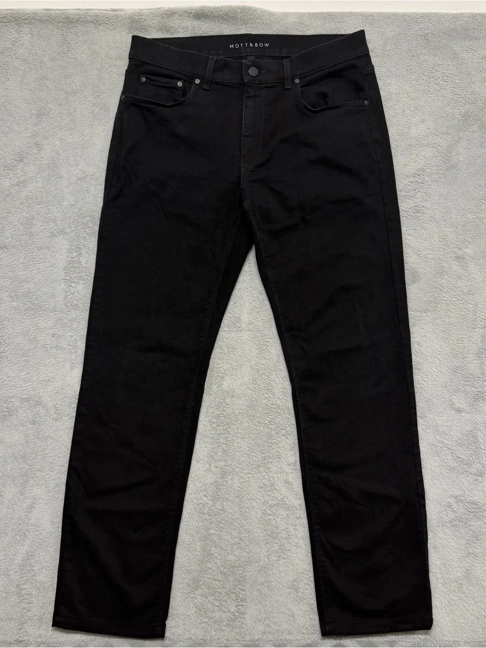 Mott & Bow Jeans Mens 33x32 Black Mid Rise Stretch Denim Slim Fit